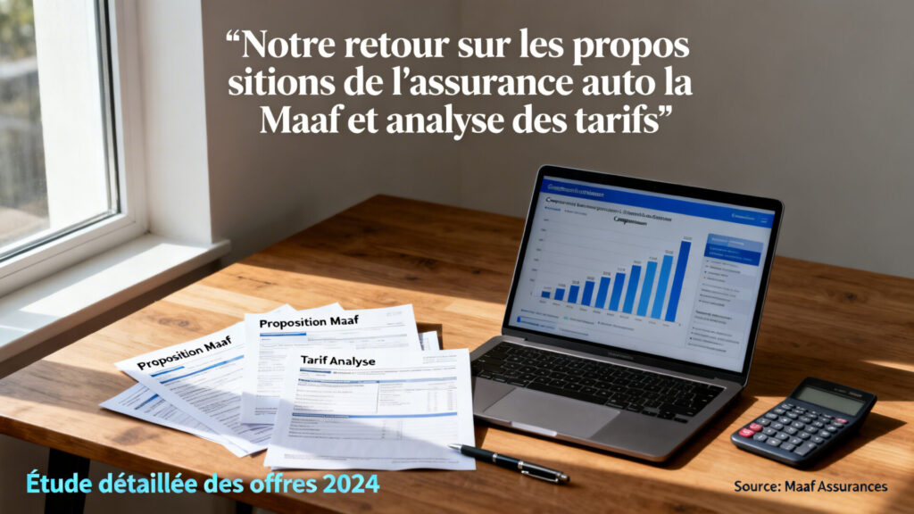 Notre retour sur les propositions de l'assurance auto la Maaf et analyse des tarifs avec texte