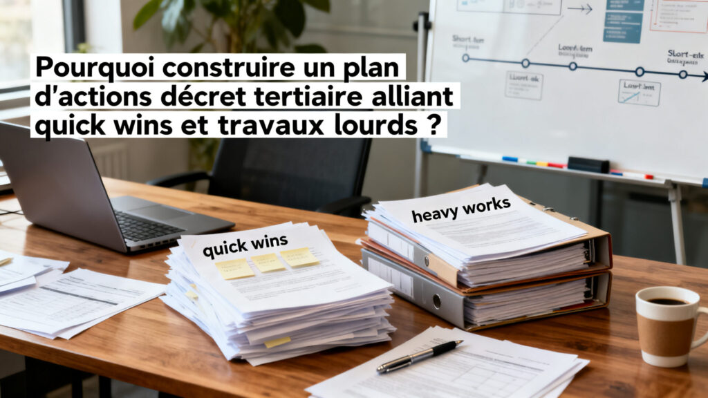 Pourquoi construire un plan d'actions décret tertiaire alliant quick wins et travaux lourds ? 