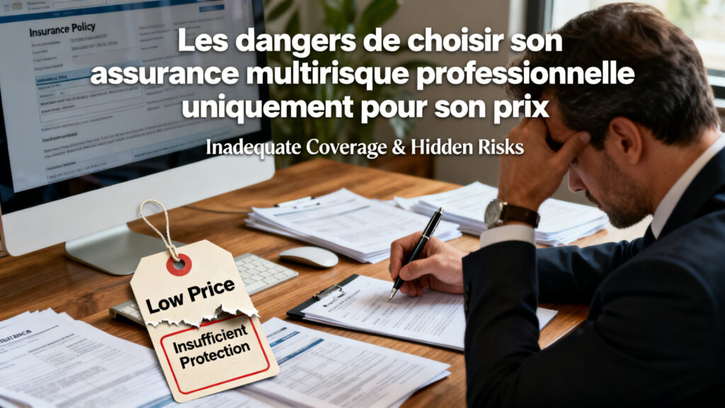 Les dangers de choisir son assurance multirisque professionnelle uniquement pour son prix avec texte
